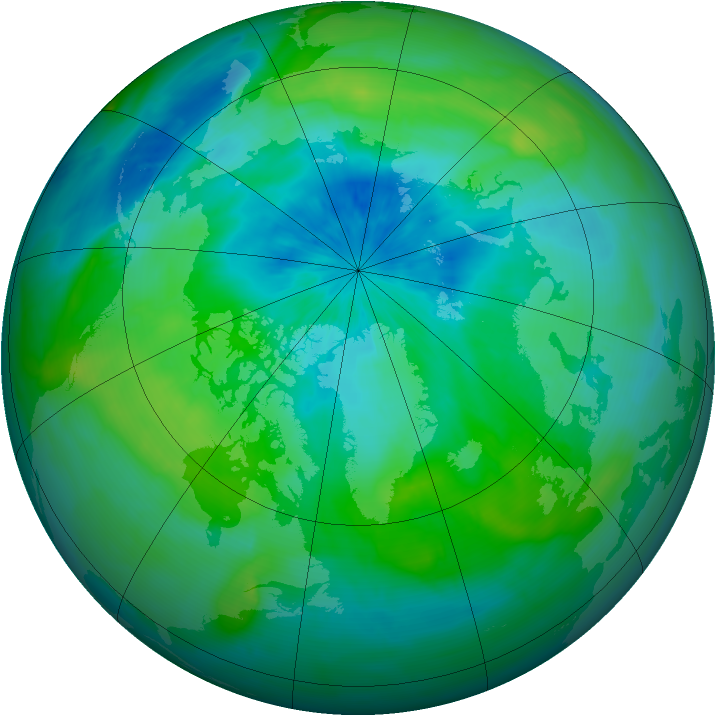 Arctic ozone map for 14 September 2015